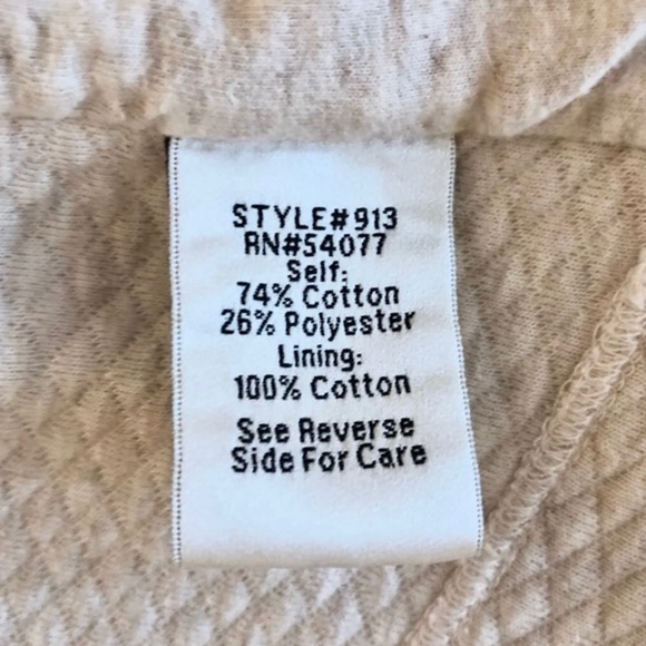 Cabi Quilted Oatmeal Asymmetrical Zip Jacket - Picture 7 of 7